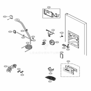 Ice And Water Part Diagram and Parts List for 51373 ASTCSER LG Refrigerator
