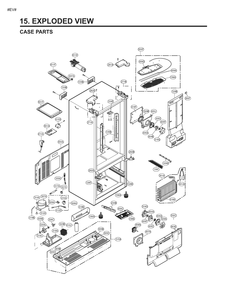 Case Parts Diagram and Parts List for GM-L268NQJM ASWCSE1 LG Refrigerator