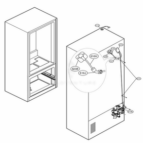 Valve And Water Tube Parts Diagram and Parts List for LFXS28566S ASTCNA0 LG Refrigerator