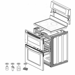 Main Diagram and Parts List for LDE3035ST FSTLLGA LG Range