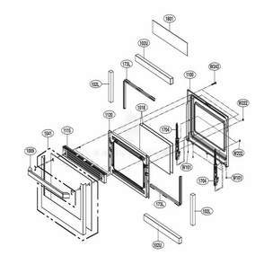 Lower Door Parts Diagram and Parts List for LUTE4619SN ASTLLGA LG Range
