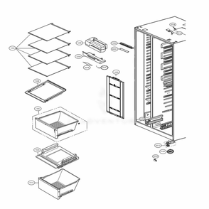 Part Location Diagram of ABQ73984015 LG CASE ASSEMBLY,CONTROL REFRIGERATOR