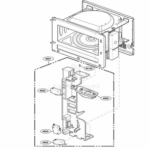 Latch Board Parts Diagram and Parts List for 62365 ASLESEA LG Range