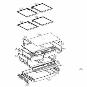 Refrigerator Parts Diagram and Parts List for LFC24786SD ASBCNA0 LG Refrigerator