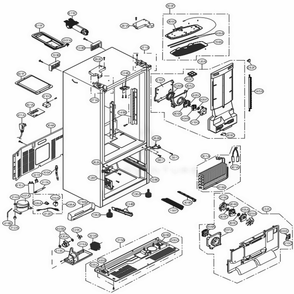 Part Location Diagram of ABA74030402 LG BRACKET ASSEMBLY,MOTOR