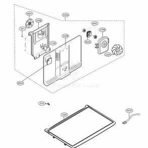 Freezer Parts Diagram and Parts List for 78039 AWBCSE7 LG Refrigerator
