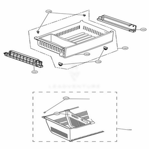Freezer Parts Diagram and Parts List for LFX25974ST ASTCNA7 LG Refrigerator