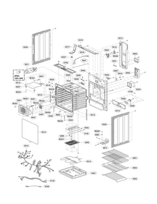 Cavity Assembly Parts Diagram and Parts List for LRE3085ST  LG Range