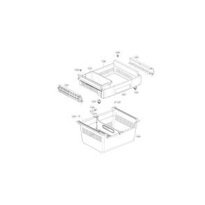 Freezer Diagram and Parts List for LFC22770SW 00 LG Refrigerator