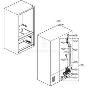 Ice Maker And Ice Bin Parts 2 Diagram and Parts List for 75077 ASBCSE0 LG Refrigerator