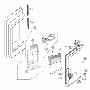 Ice Maker And Ice Bin Parts Diagram and Parts List for LMXS28626S ASTCNA4 LG Refrigerator