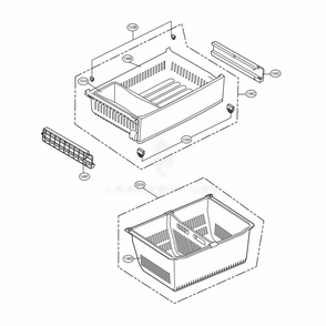 Freezer Parts Diagram and Parts List for 73133 ASTCSE2 LG Refrigerator