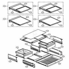 Refrigerator Parts Diagram and Parts List for 72379 AWBCSE2 LG Refrigerator