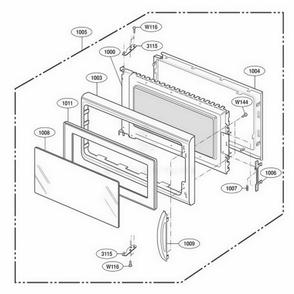 Part Location Diagram of 3720W0D014D LG PANEL,DOOR