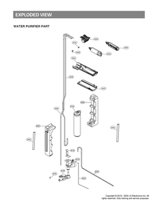 Water Purifier Part Diagram and Parts List for GR-L276DSMM ASTCNA2 LG Refrigerator