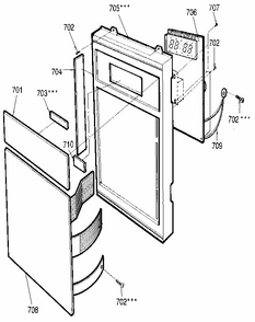 Control Panel Diagram and Parts List for 7218915580  Kenmore Microwave