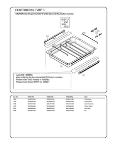 Customchill Parts Diagram and Parts List for GR-L31GHQXM ASWCSE1 LG Refrigerator