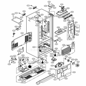 Case Parts Diagram and Parts List for LFC21770ST AST4LGA LG Refrigerator