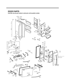Door Parts Diagram and Parts List for GR-J31GHSJM ASTCNA1 LG Refrigerator