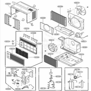 Part Location Diagram of 3530A10064A LG GRILLE,INLET