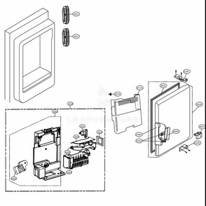 Ice Maker And Ice Bin Parts Diagram and Parts List for LFXS30766D ASBCNA1 LG Refrigerator