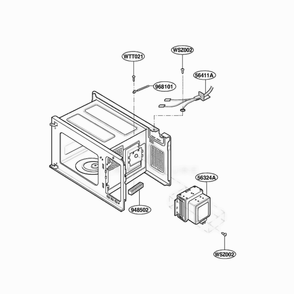 Interior Parts Diagram and Parts List for MS134XD BKEGSC LG Range