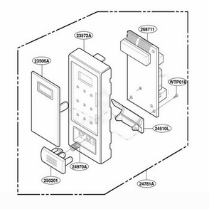 Control Panel Parts Diagram and Parts List for MS60BM MWEGSC LG Range