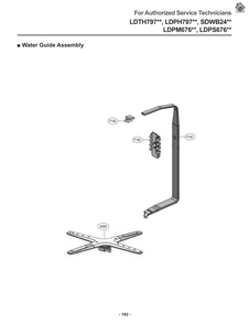 Water Guide Assembly Diagram and Parts List for LDPM6762S ASSESNA LG Dishwasher