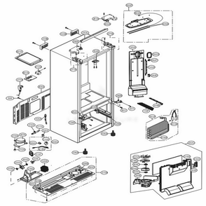 Part Location Diagram of ABQ75822414 LG CASE ASSEMBLY,DISPLAY