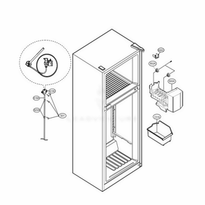 Ice Maker Parts Diagram and Parts List for LTCS20220W ASWCNA5 LG Refrigerator
