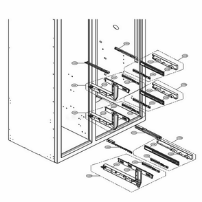 Freezer Rail Part Diagram and Parts List for UPSXB2627S ASTCNA1 LG Refrigerator
