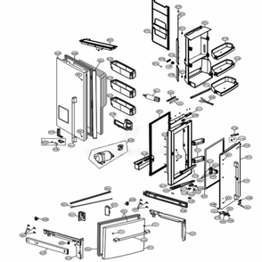 Part Location Diagram of AED74392701 LG HANDLE ASSEMBLY