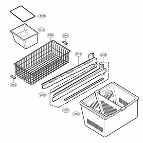 Freezer Parts Diagram and Parts List for 78783 AST2SEF LG Refrigerator