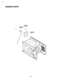 SENSOR PARTS Diagram and Parts List for LRM1260SW CWHELGA LG Microwave