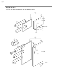 Door Parts Diagram and Parts List for GM-U652GQGP ASWCSE7 LG Refrigerator