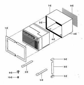 Instalation Kit Diagram and Parts List for 58074123300  Kenmore Air Conditioner