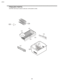 Part Location Diagram of 3550JJ1108A LG Crisper Frame - White