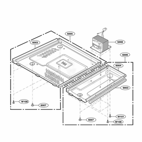 Base Plate Parts Diagram and Parts List for HMB402 AWHEBSU LG Wall Oven
