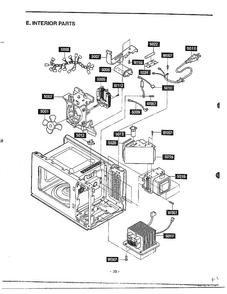 Microwave Assembly Complete Page 6 Diagram and Parts List for MA-682M  LG Microwave