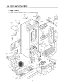 CASE PARTS EXPLODED VIEW Diagram and Parts List for LFX25960SW ASWCLGA LG Refrigerator