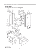 Part Location Diagram of 3581JA8815A LG Door Assembly,Refrigerator(Left)