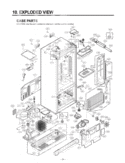 CASE PARTS EXPLODED VIEW Diagram and Parts List for LFX25960ST GR-L258SSKA LG Refrigerator