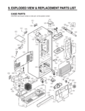 CASE PARTS   EXPLODED VIEW & REPLACEMENT PARTS Diagram and Parts List for LFD25860SW  LG Refrigerator