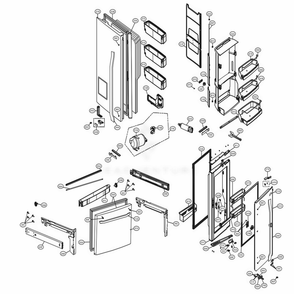 Part Location Diagram of ADD73358212 LG DOOR FOAM ASSEMBLY,REFRI