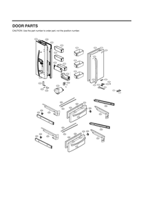 Door Parts Diagram and Parts List for GC-L28ANMXM AMTCNA0 LG Refrigerator