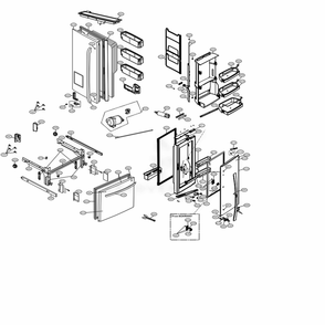 Door Parts Diagram and Parts List for 73165 ANSCSE0 LG Refrigerator