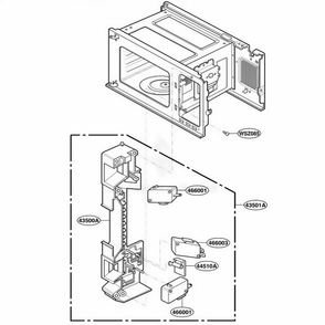 Latch Board Parts Diagram and Parts List for M150TC HMWQCUR LG Range
