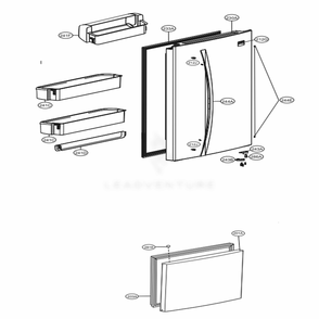Part Location Diagram of ADD73955924 LG DOOR FOAM ASSEMBLY,REFRIGERATOR