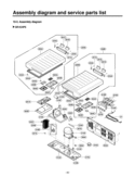 Assembly Fiagram and service parts Diagram and Parts List for GR-K24PS  LG Refrigerator