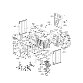 Cavity Diagram and Parts List for LRE30755SB 00 LG Range